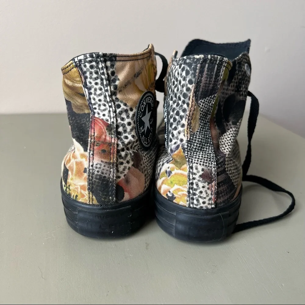 Converse High Tops Black Floral size 7 - Picture 7 of 9